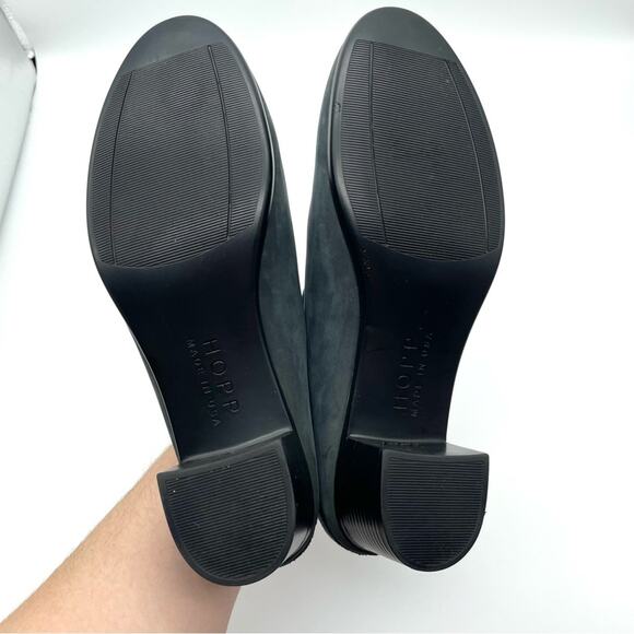 Hopp Black Nubuck Collared Mule US 10.5 - Picture 8 of 10